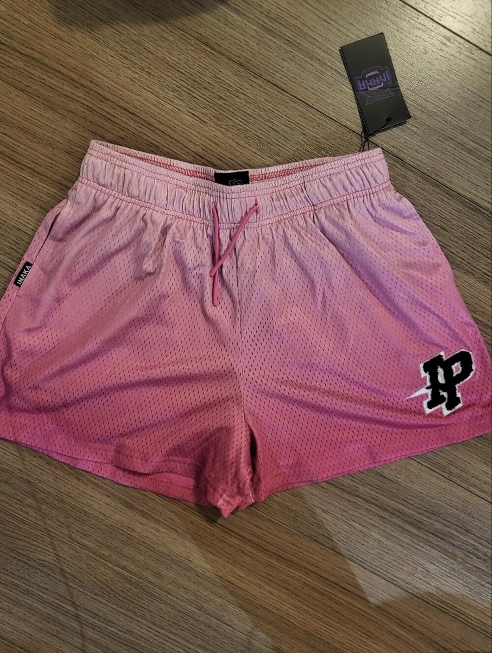 NWT Inaka Power Pink Gradient Mesh Shorts